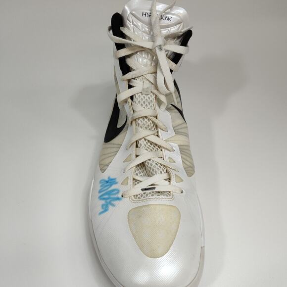 Jeff Ayres Auto/Signed Indiana Pacers Right‎ Foot Basketball Nike Shoe Autograph - Picture 8 of 11